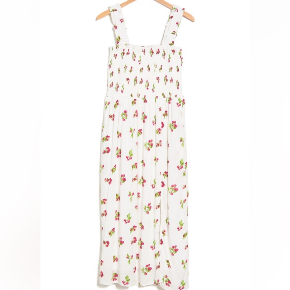 Wayf Smocked Midi Dress